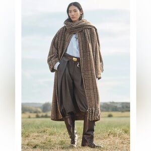 ZARA PLAID SCARF COAT LIMITED EDITION